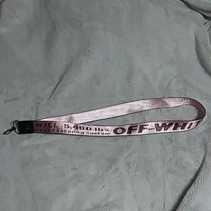 Pink Off-White lanyard